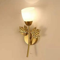 kukka luova sisäseinävalaisin E27 lampunpidike moderni art deco seinävalaisin, kultainen yksinkertainen tyyli seinävalaisin olohuoneeseen makuuhuon...