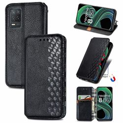 Gangxun Sag for Realme 8 / 8 Pro Flip Cover Tegnebog Flip Cover Tegnebog Magnetisk Beskyttende Handytasche sag Etui - Sort