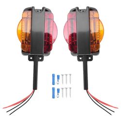 2kpl keltainen / punainen LED-lokasuojan merkkivalot LED-välys perävaunun lokasuojavalot perävaunun valokokoonpano Black