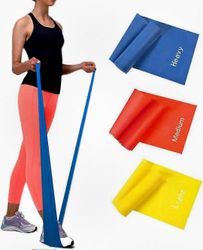 3 harjoitusnauhan sarja, 120 x 15 cm harjoitteluun, palautumiseen, voimisteluun ja fysioterapiaan