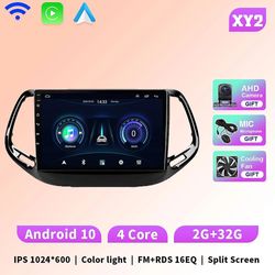 Bicaco Qled Audio til Jeep Compass 2017 - 2019 Hovedenhed Android Video Player Bil Radio Autoradio Multimedia GPS Navigation XY2 2G 32G WIFI