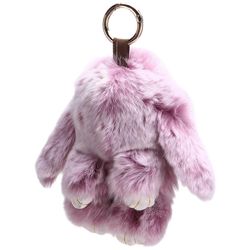 Pehmeä söpö turkis pom pom avaimenperä aito pupu avaimenperä koristelu Kuten