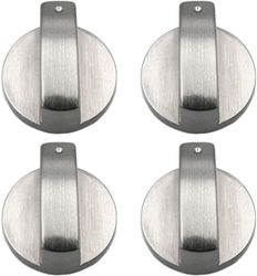 Grape Pp Gaskomfurknapper, 4 stykker, metal, 6 mm, sølvfarvet