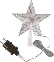 Joulukuusen latva 10 ledillä virtapistokkeella - valaistu joulukuusen latva lämpimän valkoisena - joulukuusen tähden latva - JA
