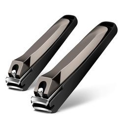 Spiker Clippers Med Catcher, Terresa 2pcs Neglebånd Clippers Toenail Clippers Sett, Ingen Splash Nail Clipper Med Nail File Tå Finger Spiker Cutter...