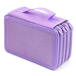 Varychmoo 4 Lag Pen Opbevaring Box Taske Student stor kapacitet Pencil Case Organizer Lilla