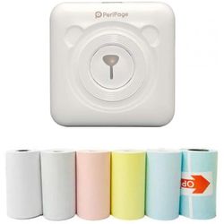 Mikasa Miniprinter, trådløs termisk etiketprinter, sticky note-kvittering, egnet til Android Ios-smartphone