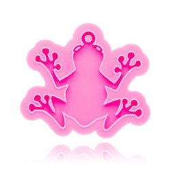 Estone Diy Epoxy Harpiks Mold Cartoon Frog Form Nøglering Vedhæng Casting Silikone Skimmel