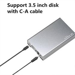 HDD-kotelo USB 3.1 Type C SSD-kotelo Kannettava kiintolevy Caddy 6Gbps 2.5 '' SATA 7-9.5-15mm täysi alumiinikotelo U35QC C-A C-C UK