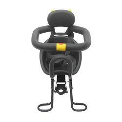 Musta säädettävä polkupyörän lasten turvaistuin Pyörän lastenistuin 35 kg kantavuus