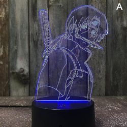 DUQI 3d Yövalot Naruto Team Uzumaki Naruto Sasuke Sakura Hahmo Led Yölamppu A