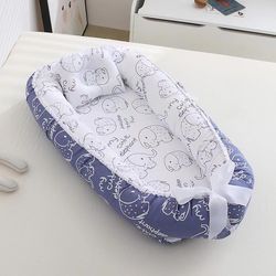 Numb Baby Lounger Folding Portable Newborn Crib Infant Cotton Co Sleeping Bassinet For Travel Soverom Utendørs