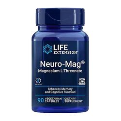 Life Extension Käyttöiän pidentäminen Neuro-Mag Magnesium L-Threonate, 90 Vcaps (pakkaus 1)