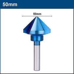 Chamfering Cutter 3 Fløyte 90 grader Countersink Drill Bit 45-50mm Steel Wood Metal Hole Cutter Metal Drilling Tools Cn