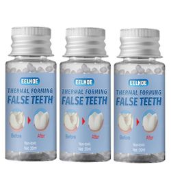 Joyy 3stk harpiks 30g midlertidigt tandreparationssæt tænder og huller Falske tænder Solid limprotese klæbemiddel Tandblegning Tandskønhed
