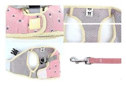 Handuo Hund Snor Pet Square Brystet Tilbage Teddy Vest Snor Pink s