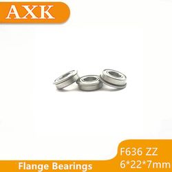 Udsalg Tidsbegrænset F636 Abec-3 (10stk) (f636zz) (6x22x7mm) Flange Metal Shielded Ball Bearing 6*22*7mm