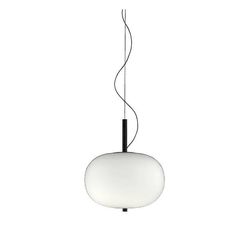 LEDS-C4 GROK Lighting Ilargi LED Globe Loft Vedhæng Mørk Ask Mat Hvid Faseskåret Dæmpning 24cm 800lm 2700K
