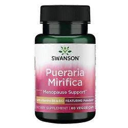 Swanson Vitamins Swanson-vitamiinit Pueraria mirifica B6:lla ja B12:lla, joissa on puresterolia, 60 kasviskorkkia
