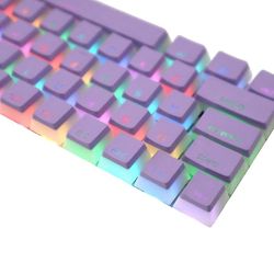 Pbt Key Caps Bicolor Halv gennemsigtig budding Design Glitter Pulver Quick Response Tilbehør Udskiftning Ergonomiske mekaniske tastaturhætter til 6...
