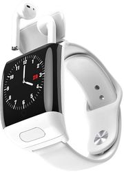 Bluetooth Headset 2 I 1 Smart Watch Med Pulsmåler (hvit)