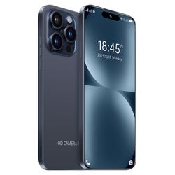 Stor skærm officiel smartphone i15 Pro Max blå