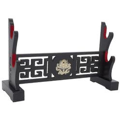 Pehmustettu miekkatelineen näyttö Velvet Protect miekkateline yhteensopiva Katana Genji Japanese Templar Sword Stand -Dragonin kanssa Musta