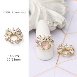 Manicure Light Luksus Micro-indlagt Zircon Diamond Pearl Chain Ornament Candy Kanin Star Nail Dekoration Materiale 16312