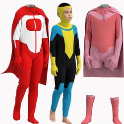 Szdz Børn Uovervindelig Cosplay Mark Omni Man Jumpsuit Atom Eve Nolan Grayson Omni Man Halloween Carnival Party Børnehelt Suit Zentai _iu Rød hvid 130