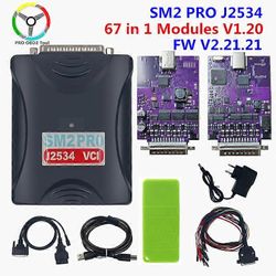 SM2 PRO J2534 VCI PCM ECU-ohjelmoija Dongle 67 IN 1 ECU Lue ja kirjoita V1.20 EEPROM FLASH BENCH OBD Päivitys SM2-laitteisto 12V / 24V SM2 Full Set