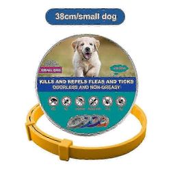 Lemmikkikoira Kissan kirppu- ja punkkipanta - loisia ehkäisevä kaulakoru pienille ja suurille koirille keltainen (pienet koirat)