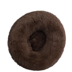 Eveltek Fluffy Comfy Rund Kat Seng Brown 100CM*100CM