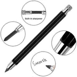 2 kpl 5,6 mm: n lyijypidike automaattinen mekaaninen lyijykynä teroittimella ja hiilen lyijytäytöllä, 6kpl E (haoyi