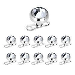 BodyJewelryOnline Dermal ankre toppe og baser 14g 5 mm og 6 mm klar cz 316l pakke af 11 surg