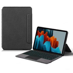 Samsung Galaxy Tab S7 nahkakotelo + kosketuslevy Bluetooth-näppäimistö takalitralla