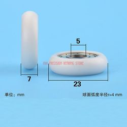 Særtilbud 5 * 23 * 7 mm 3d Printer Plast Europæisk Standard 2020 Aluminium Leje Remskive Dør Og Vindue Nylon Pom Moving