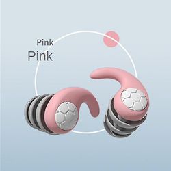 Støjreducerende ørepropper Ergonomisk design Paraplyformede ørepropper Søvn lydisolerede ørepropper Pink