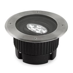 LEDS-C4 Lighting Gea Power LED 9 Lys rund forsænket gulv lys rustfrit stål Aisi 316 IP67