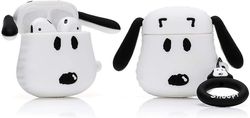 AIR Sjovt silikoneetui kompatibelt med Apple Airpods 12 3D DSN tegneseriemønster (snoopy)