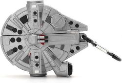 LINCMAN Kotelo, 3D viileä avaruusalus Millennium Falcon Airpod Design Boys Miesten pehmeä suojakotelo, joka on yhteensopiva Airpodien kanssa 3. suk...