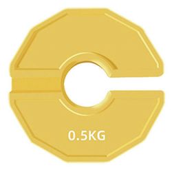 1kpl kuntosalin mikrotyyppiset levyt käsipaino murtopaino levy kumi murtopaino levyt lisävaihto keltainen 0.5kg