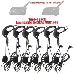 EJEAS V6C V4C PLUS Erotuomarin korvakoukku Kuulokkeet Type-c Jack Kuulokkeet Mikrofoni Full Duplex Kuulokkeet Referee Intercom Tarvikkeet