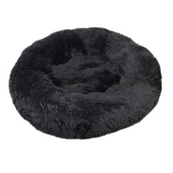 Eveltek Rund behagelig blød seng til katte Sort 120CM*120CM