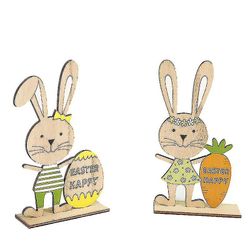 Zhuopai Påske kanin Bunny Desktop Dekoration Træ ornament