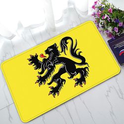 Flagga av den belgiska regionen Flandern i Belgien dörrmatta Entrématta Område Matta Golv Mat Hem Decor 40x60 Cm