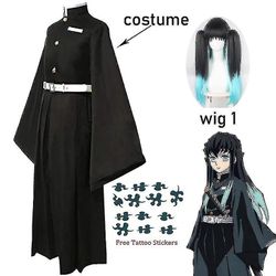 Tokitou Muichirou Cosplay Kostume Anime Demon Slayer Cosplay Kimetsu Ingen Yaiba Kisatsutai Uniform Paryk Halloween Party Tøj E 3 140