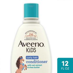 Aveeno Lasten kiharat hiukset kosteuttava hoitoaine, kiharat hiustuotteet sheavoilla, hellävarainen tuoksu - 12 fl oz