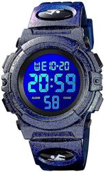 Kids Digital Watch Utomhussporter 50m Vattentäta elektroniska klockor Väckarklocka 12/24 H Stoppur Ca