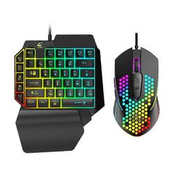 Heyone Sopii PS5 PS5Slim PC -puhelimeen / -padiin, yhden käden näppäimistö- ja hiirisarjaan peli esports kevyt reikähiiri ja hiiri setti