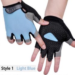 Pyöräilyhanskat Miehet Naiset Puolisormikäsineet Hengittävät urheilukäsineet Luistamattomat hikoilua estävät iskunestopyörät Polkupyöräkäsine Style...